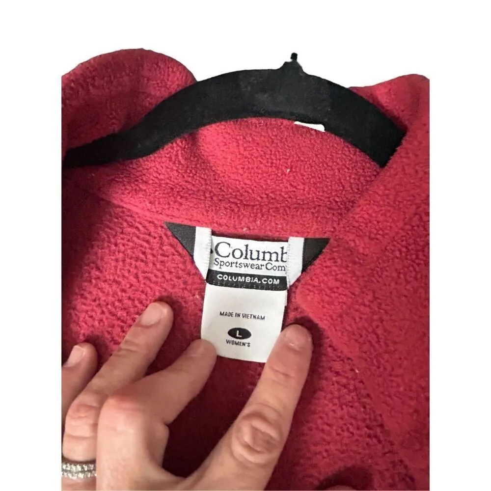 Columbia size large red women’s full zipper - note broken zipper (but functional - Image 5