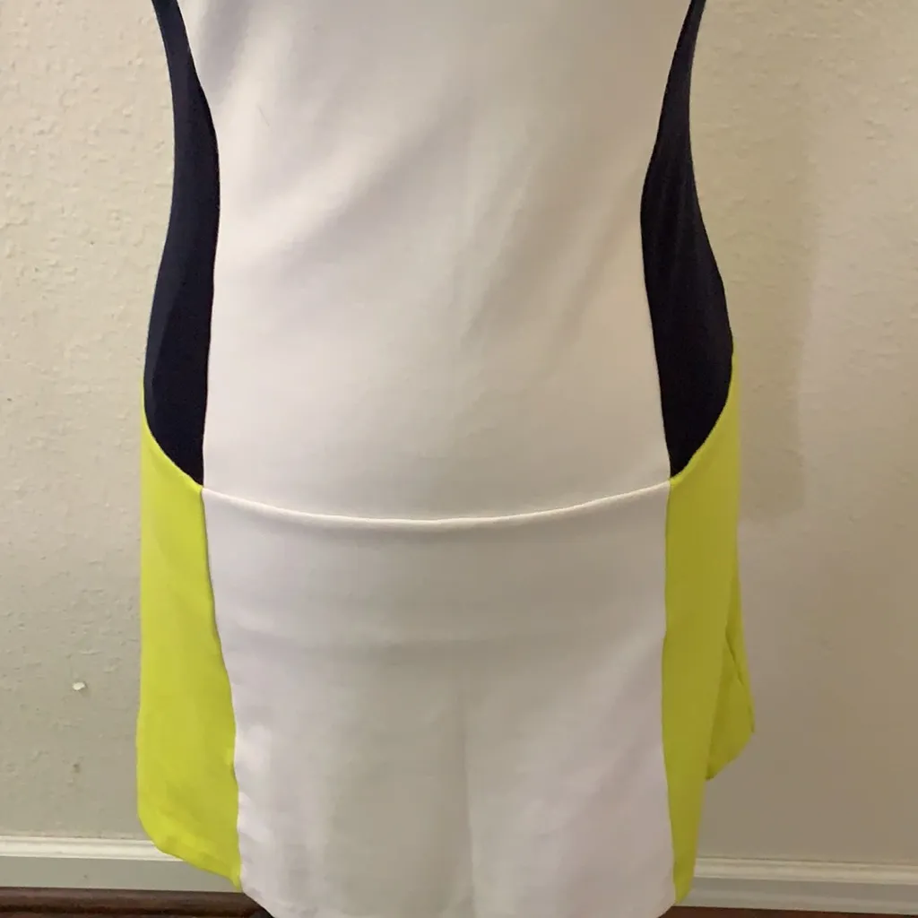 Bailey 44 color block dress small S white blue Sleeveless RARE HTF GORGEOUS - Image 3