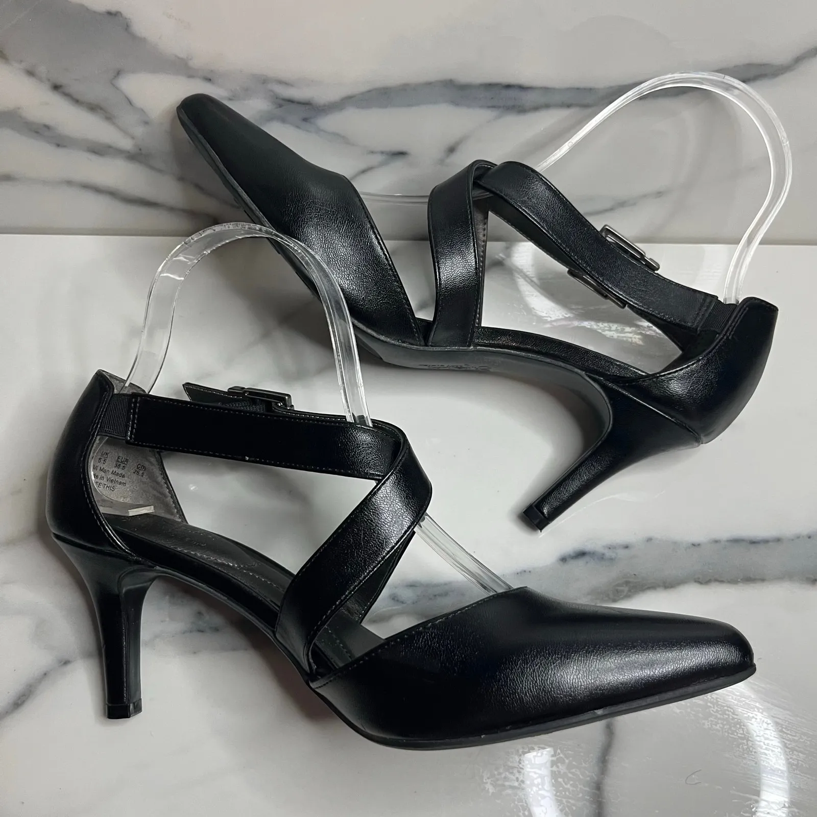 LifeStride Women's Black Faux Leather See This Shoes Sz 8.5 Minimalist Comfort - Image 5