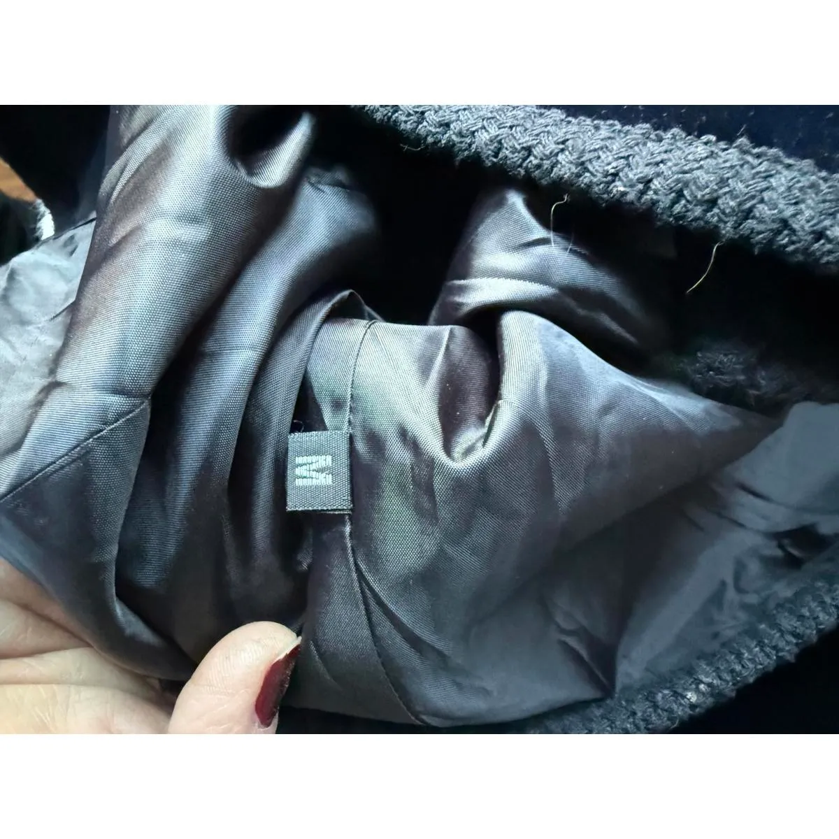 Vintage Black Women's Military Style Velvet Jacket with Gold Buttons Size M - Image 6