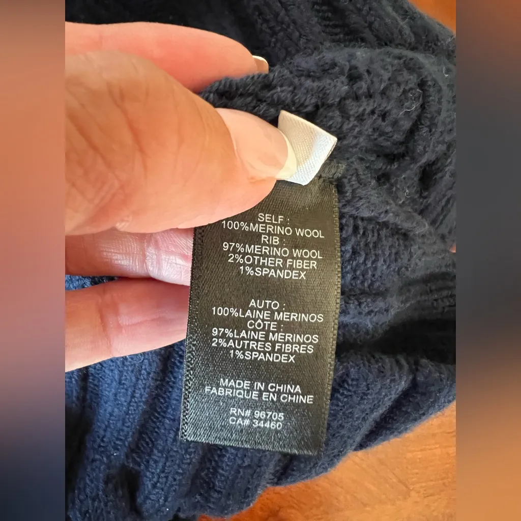 Rebecca Taylor Marino Chainette Pullover Chunky Cable Knit Sweater Size XS - Image 11