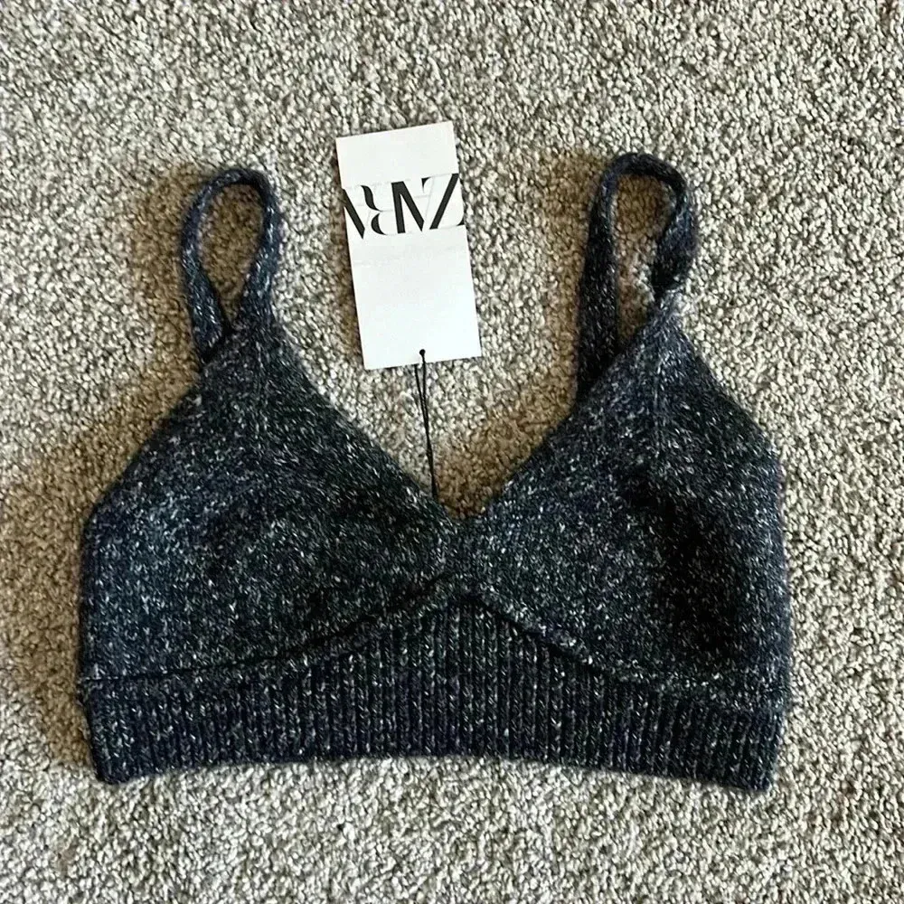 Zara NWT Twitted knit crop top - Image 2