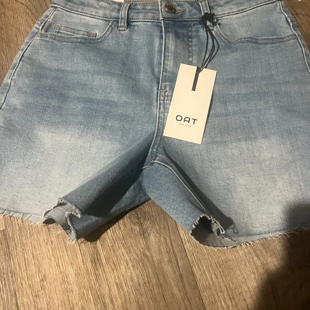 NWT Oat NY denim shorts size 2/26 Blue - Image 4