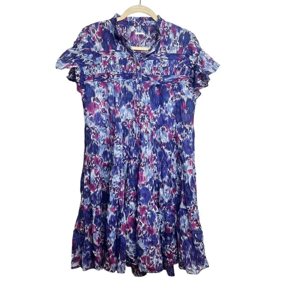 Isabel Marant Etoile Lanikaye Tiered Cotton Mini Dress Sz. 34 (US XS) - Image 3