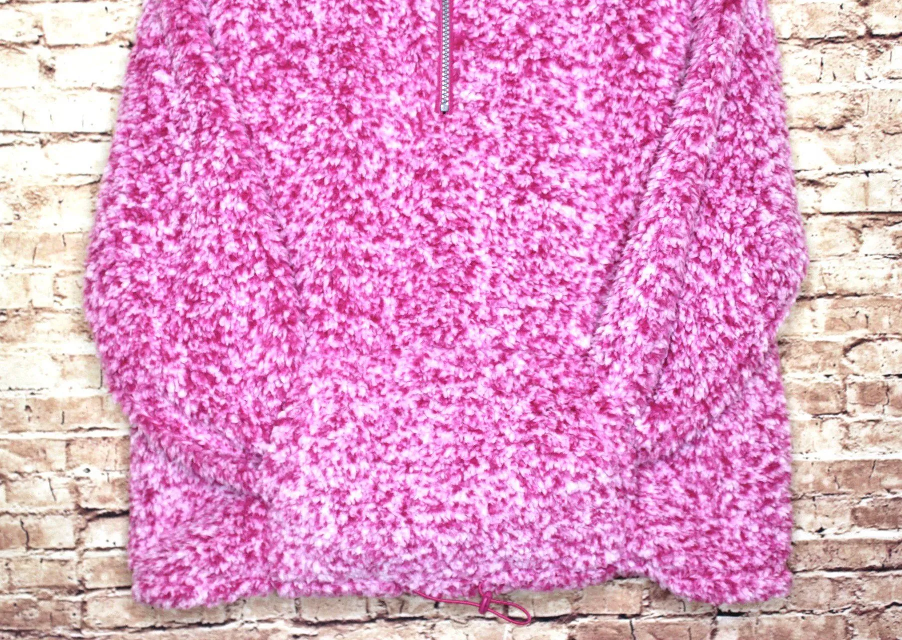 | Cozy ftest Sherpa Pink 1/4 Zip Jacket - Image 3