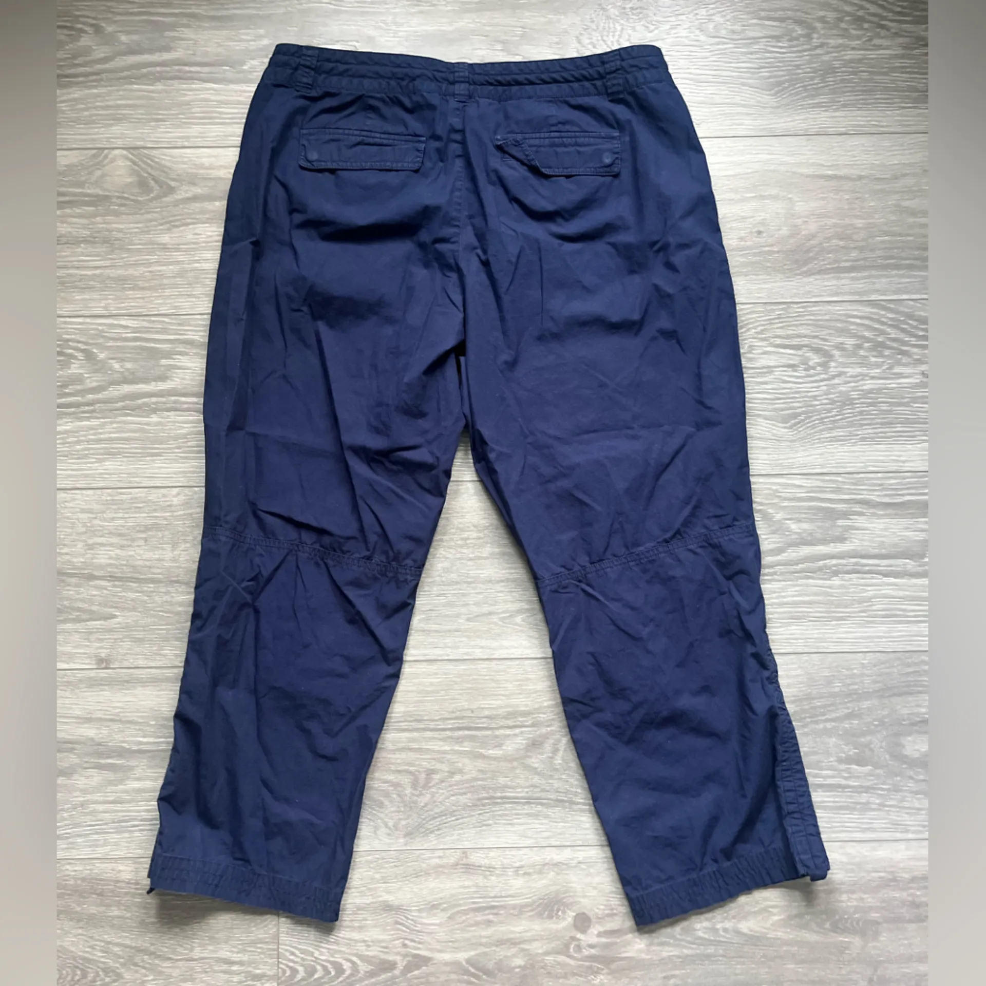 Lauren Ralph Lauren Active 100% Cotton Navy Lightweight Ankle Pants Size 14 - Image 2