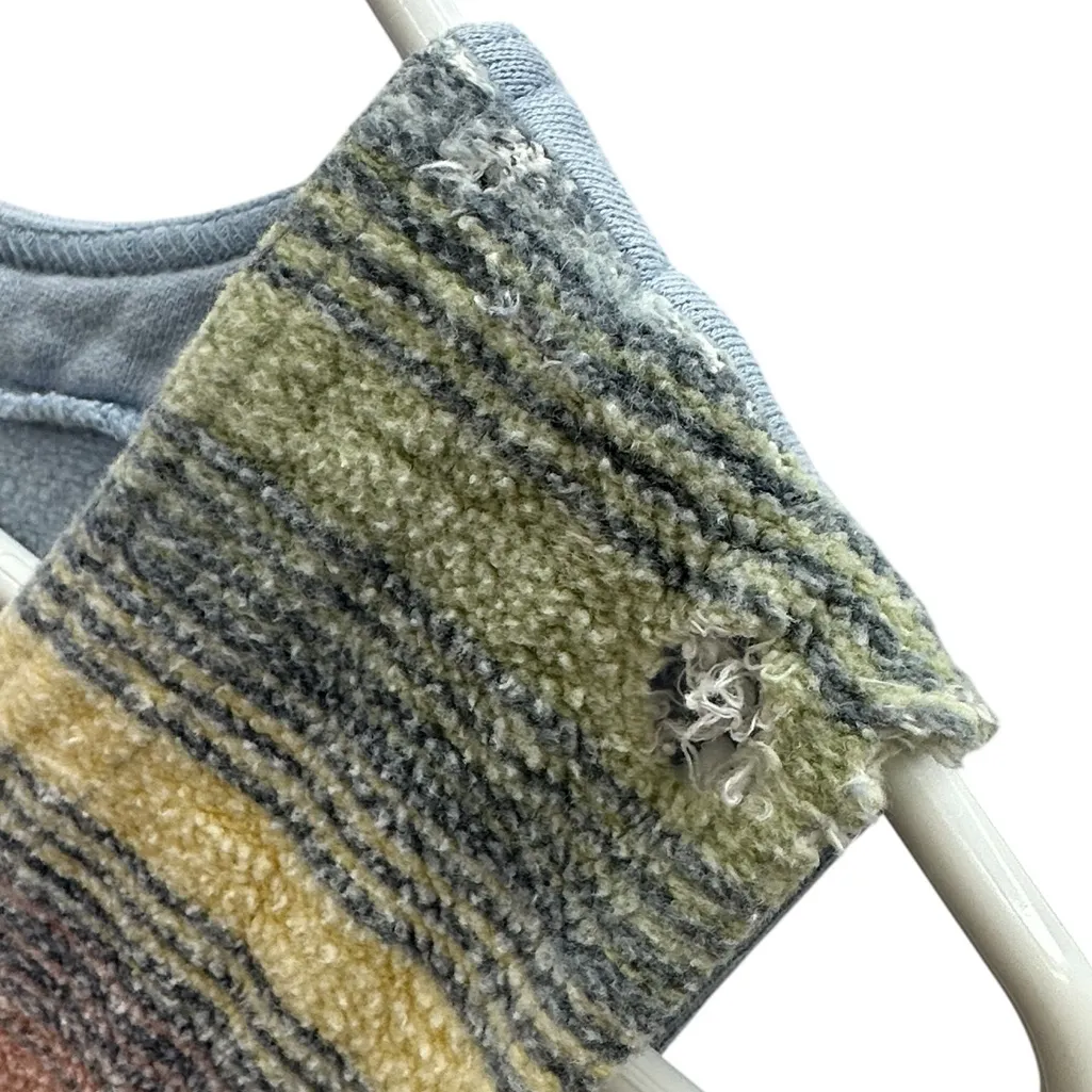 Vintage B.U.M Equipment Tie Back Button Up Vest with distressed flaws Sz Medium Blue - Image 11