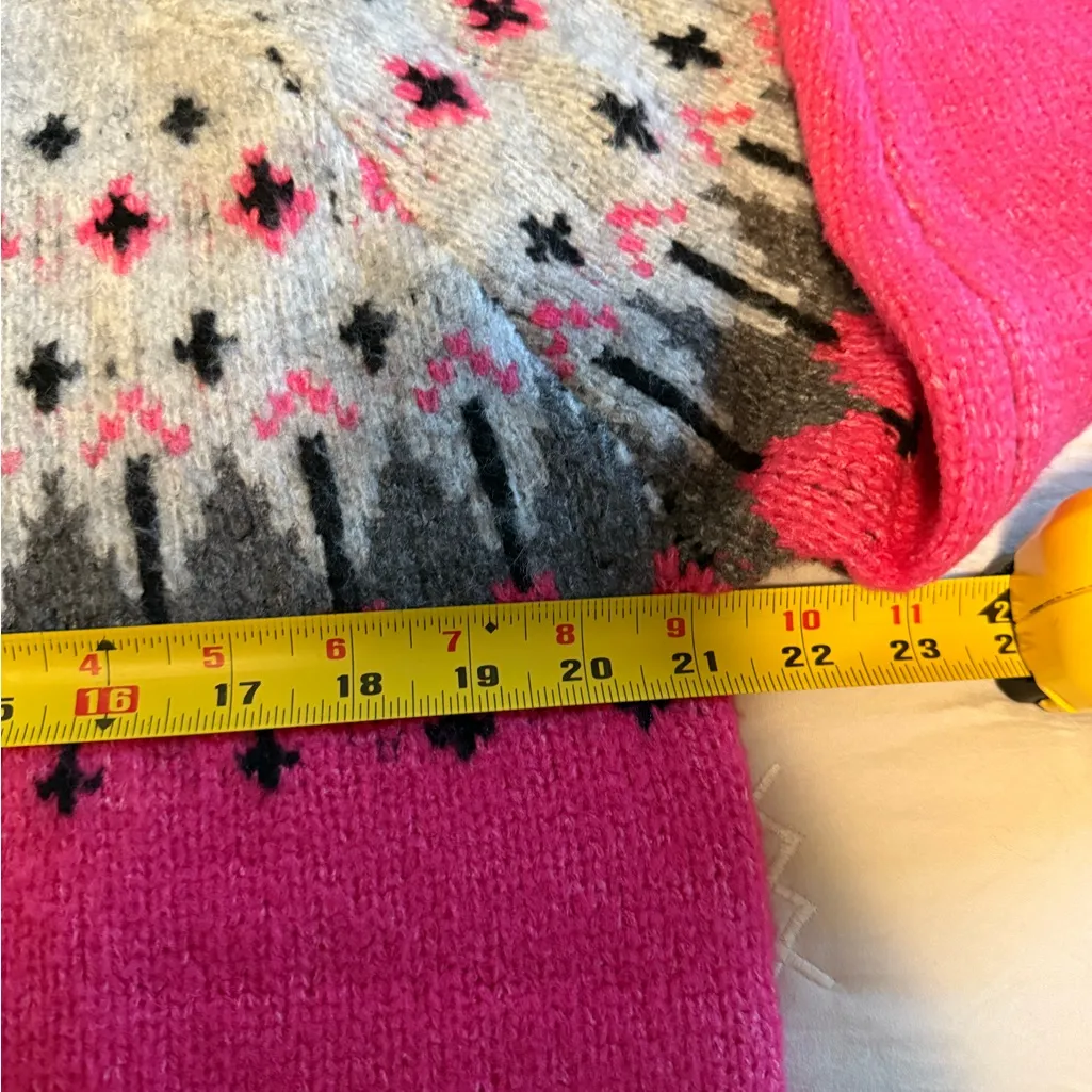 MWT JohnPaulRichard Pink and Gray Crew Neck Sweater size M Size M - Image 7