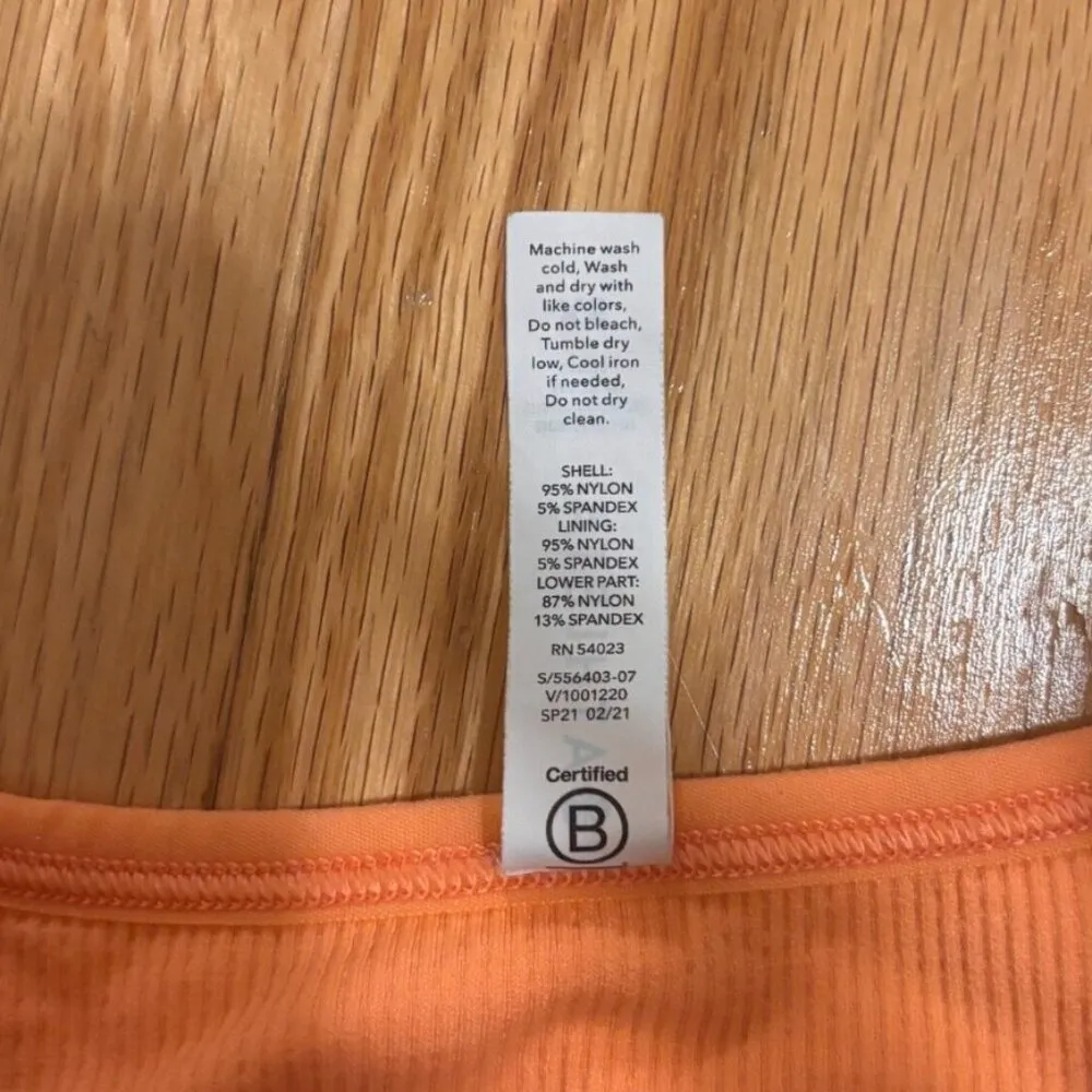 Athleta Aurora Seamless Crop Ribbed Tank Orange - Women's Size XS - Image 5