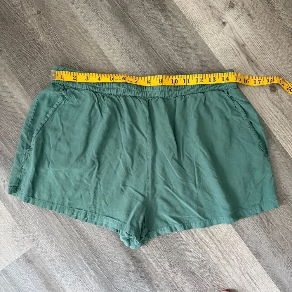 Volcom Shorts Large Teal Viscose Vacation Flowy Pockets Feminine Casual - Image 9