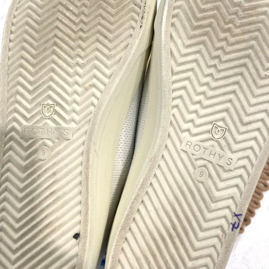 Rothy's The Lace Up Sneaker Chartreuse White Knit Size Women's 9 - Image 9