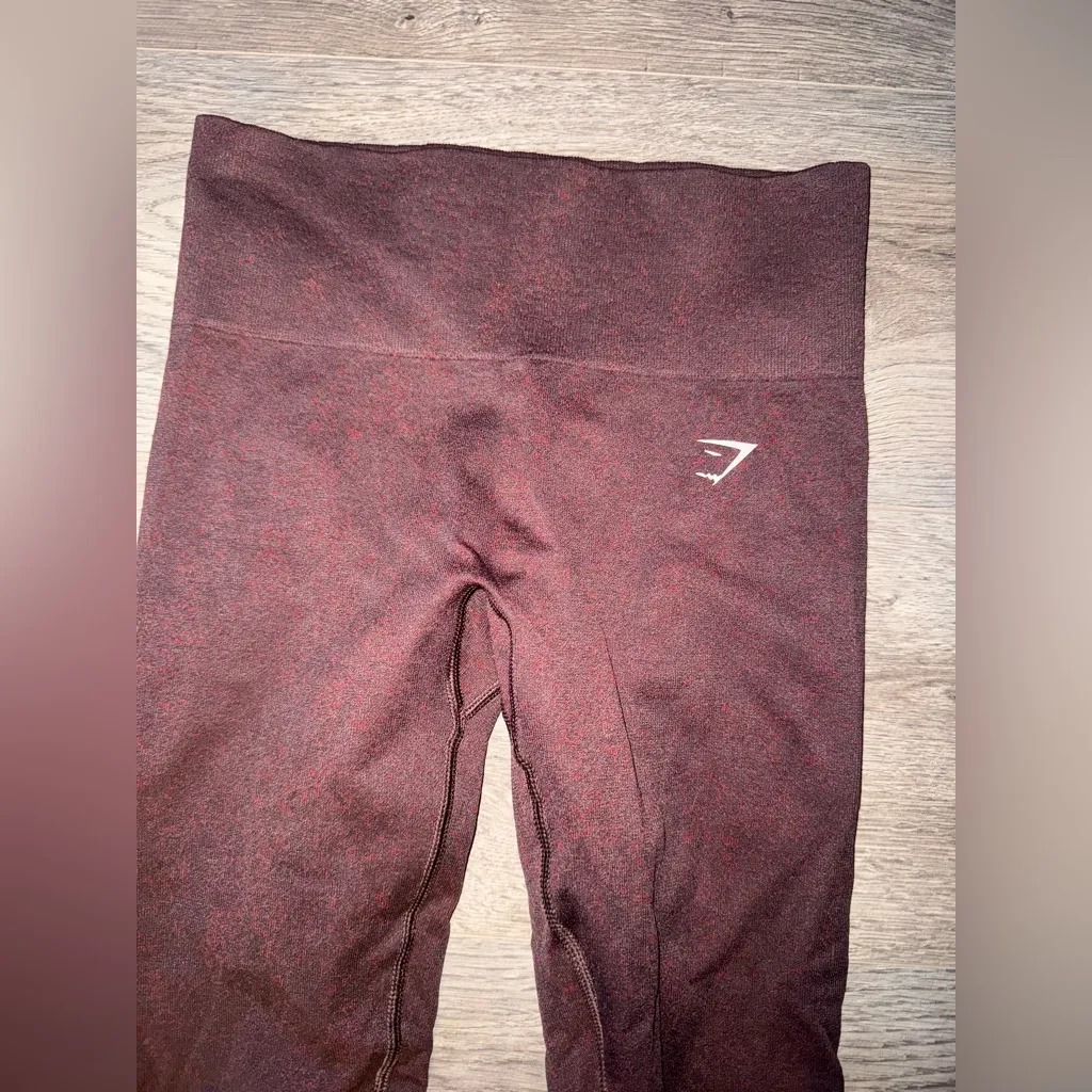 Gymshark Vital Seamless 2.0 Leggings in Gs Rich Maroon MARL - Image 5