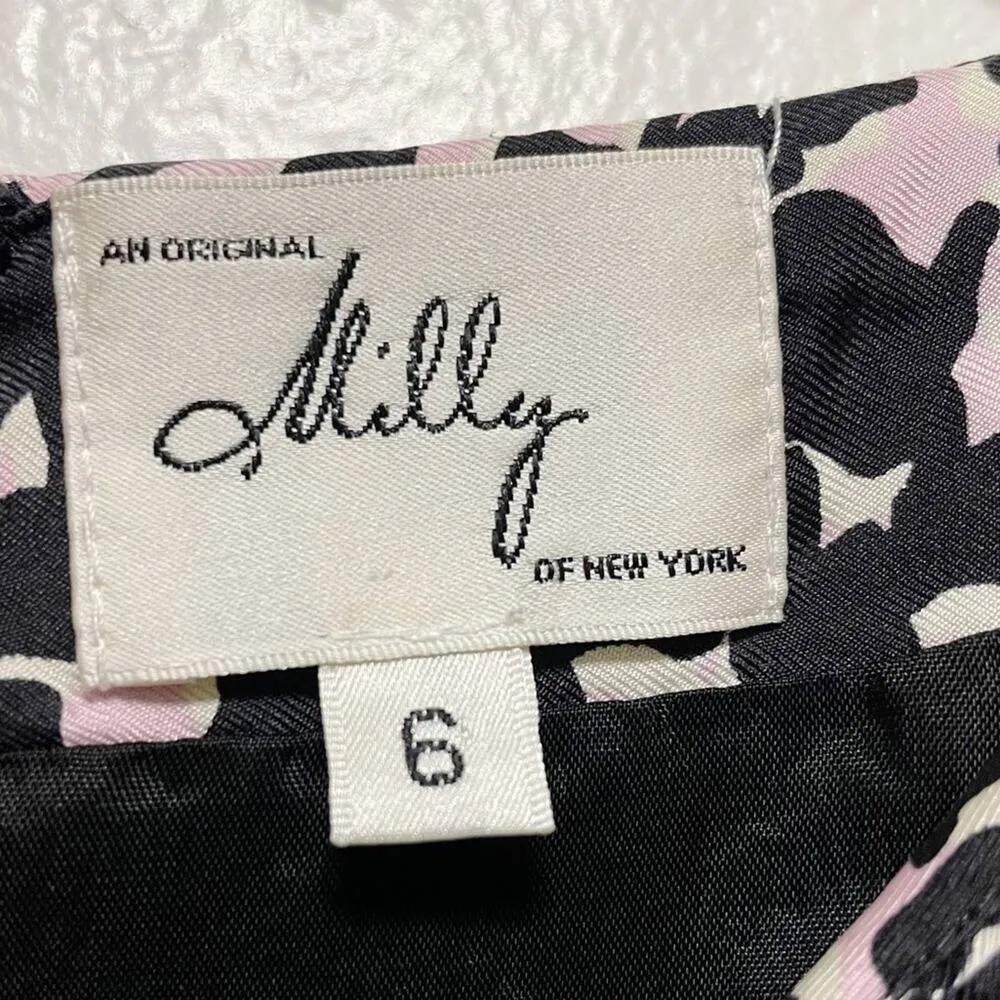 Milly 100% Silk Floral Midi Dress - Image 9