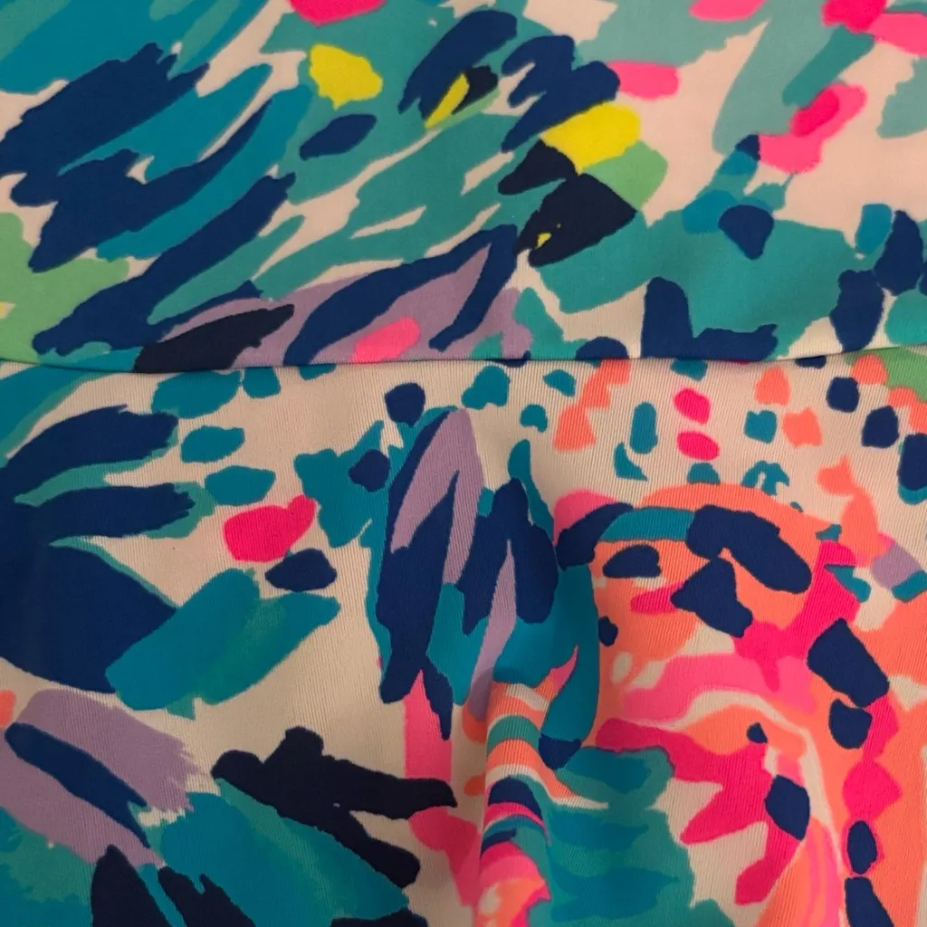 LILY PULITZER LUXLETHIC MULTICOLORED SKORT BUILT IN PINK SHORTS WITH POCKETS XS - Image 5