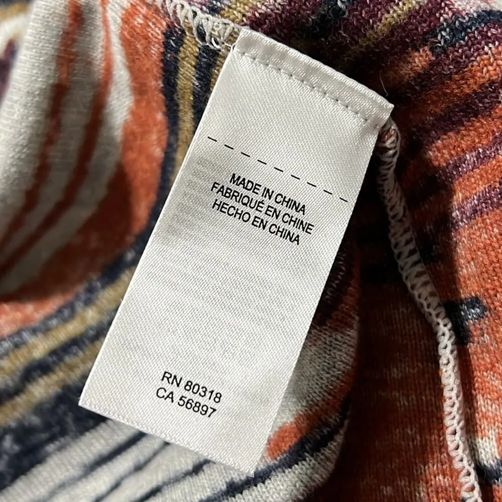 Lucky Brand medium Aztec Navajo Open Front Drape Cardigan Sweater worn once - Image 5