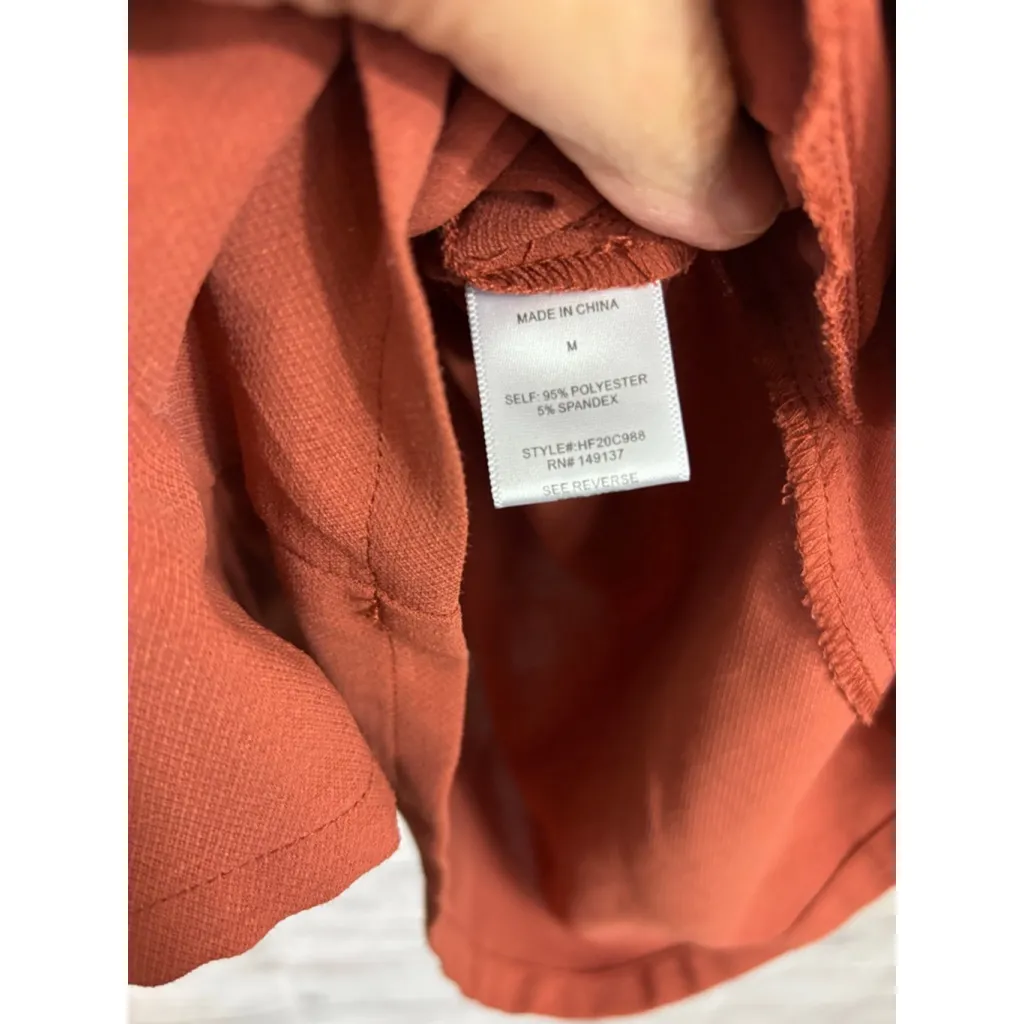 Women's HYFVE Rust Short Sleeve Romper M - Image 4