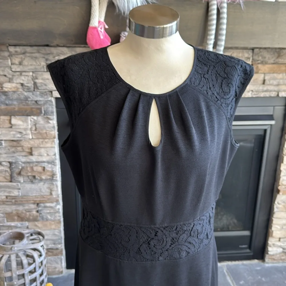 Nanette Lepore keyhole neck lace midi dress - Image 2