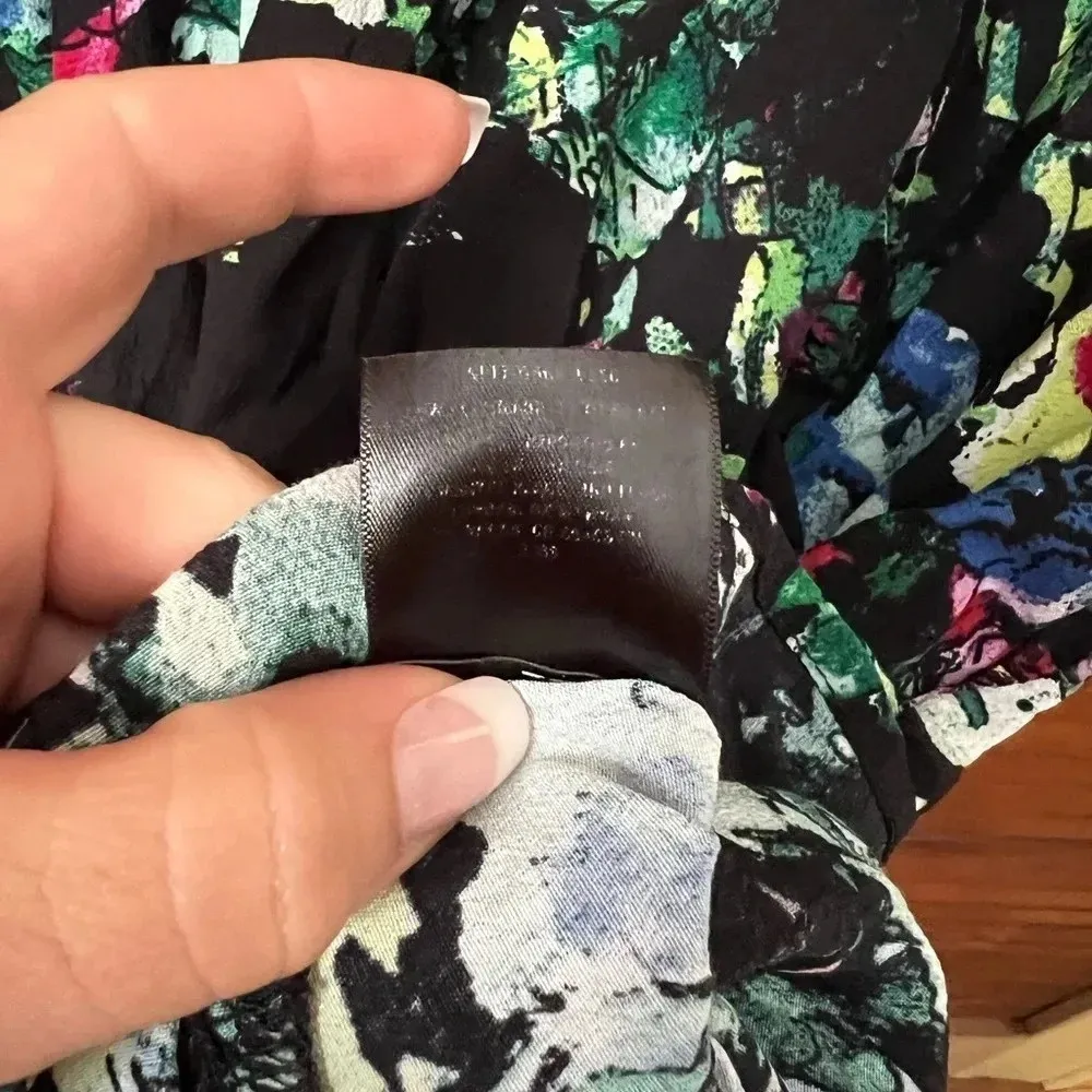 Maeve Anthropologie Black Floral Petal Palette Tunic Dress Size XS - Image 14