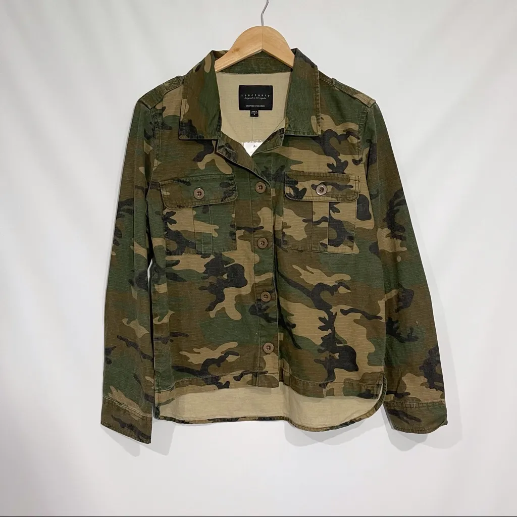 Revolve Sanctuary Rip Stop Camo‎ Cropped Jacket - Image 2