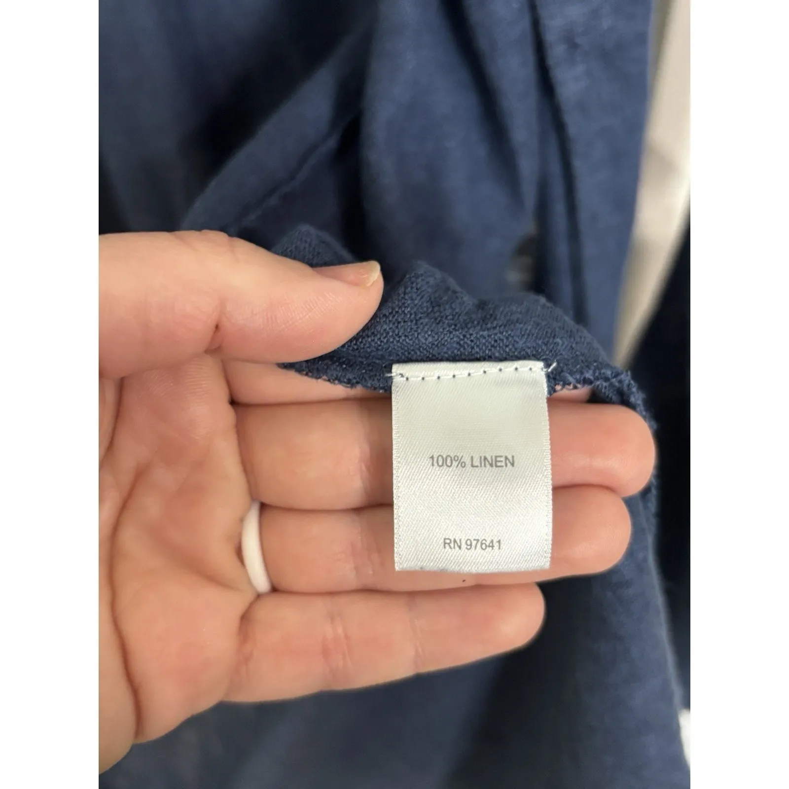 J Jill Love Linen Blue Open Front 100% Linen Cardigan Size XS Boho Coastal Comfy - Image 4