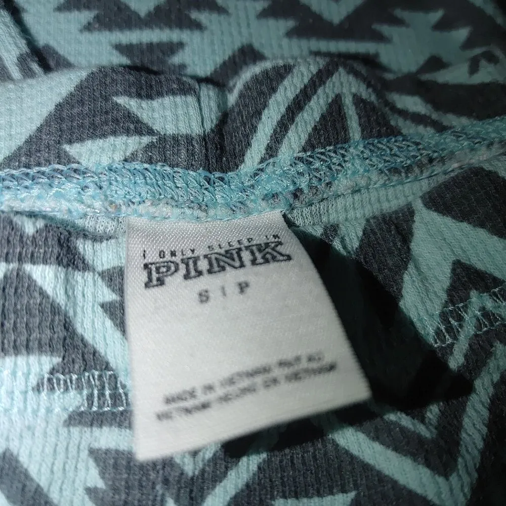 PINK Womens Aztec Print Pajama Set Size S - Image 8