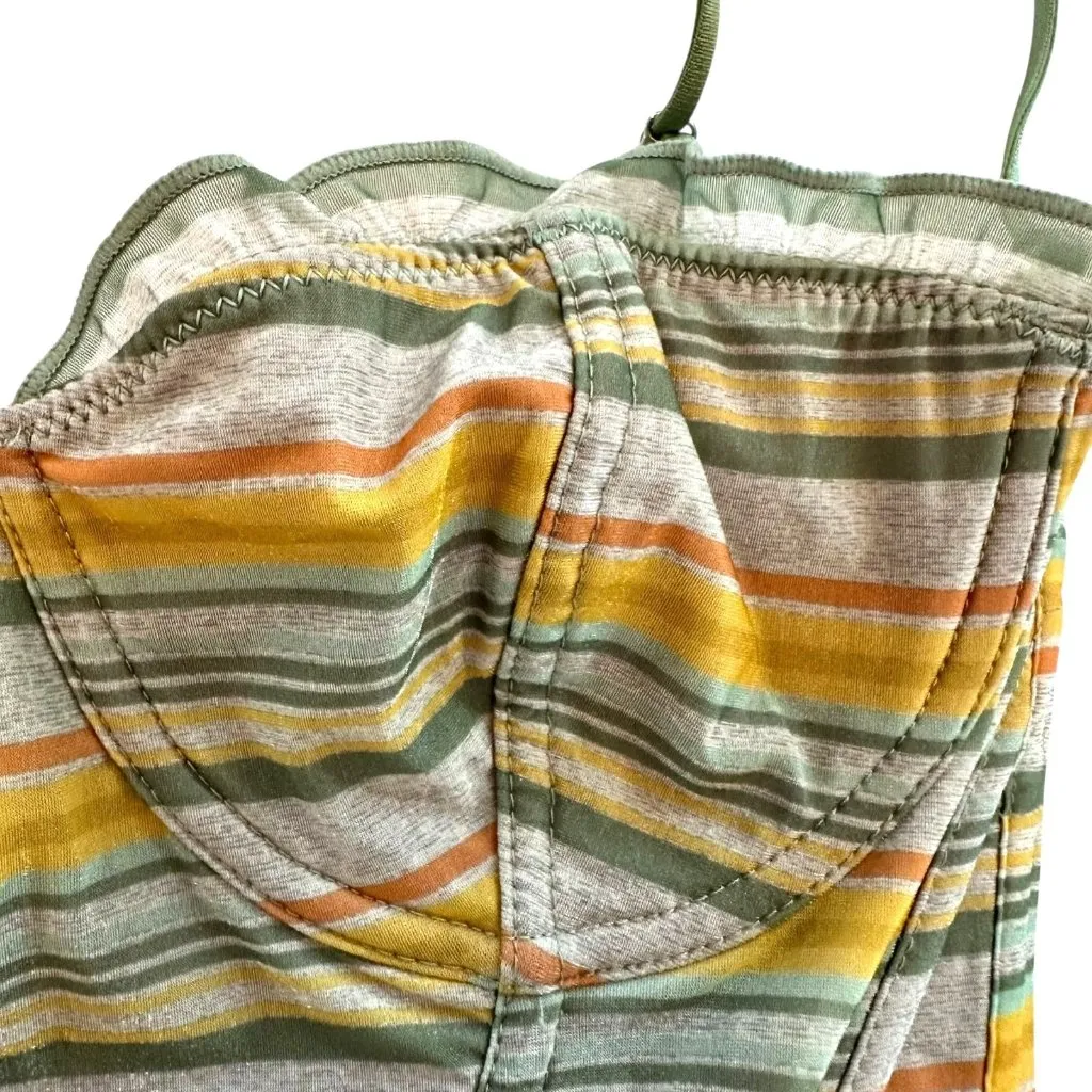 Out From Under Urban Outfitters Striped Bustier Crop Top Corset Bra Size Medium - Image 4