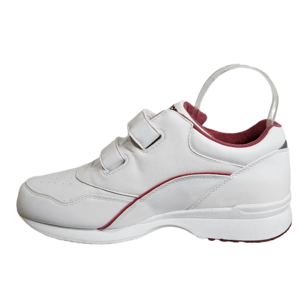 Propet Tour Walker Strap Shoes White/Berry Leather Hook & Loop Women’s Size 10 White - Image 5