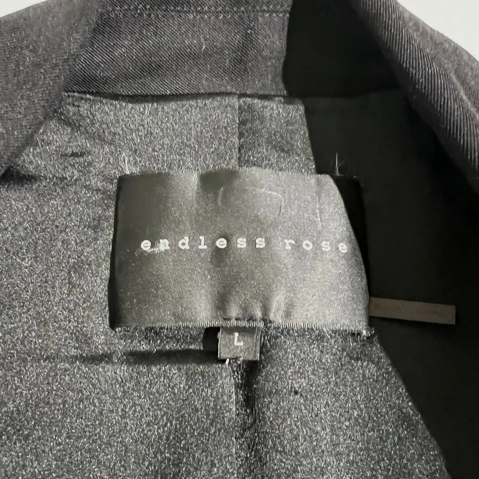 Endless Rose  Black Blazer Romper Size Large Tailored Button Front Romper - Image 3