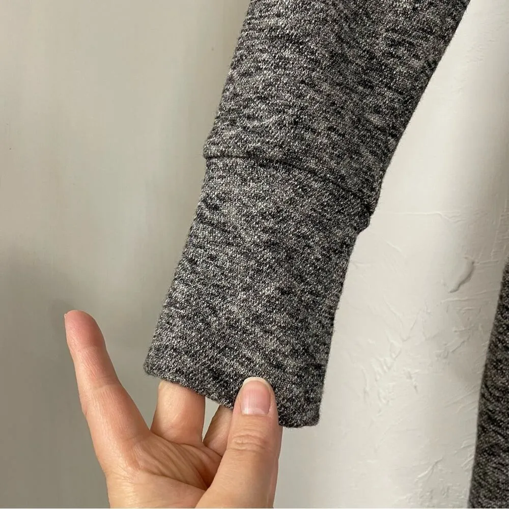 Etoile Isabel Marant Grey Marled Knit Long Sleeve Mini Dress Womens 2 Preppy - Image 6