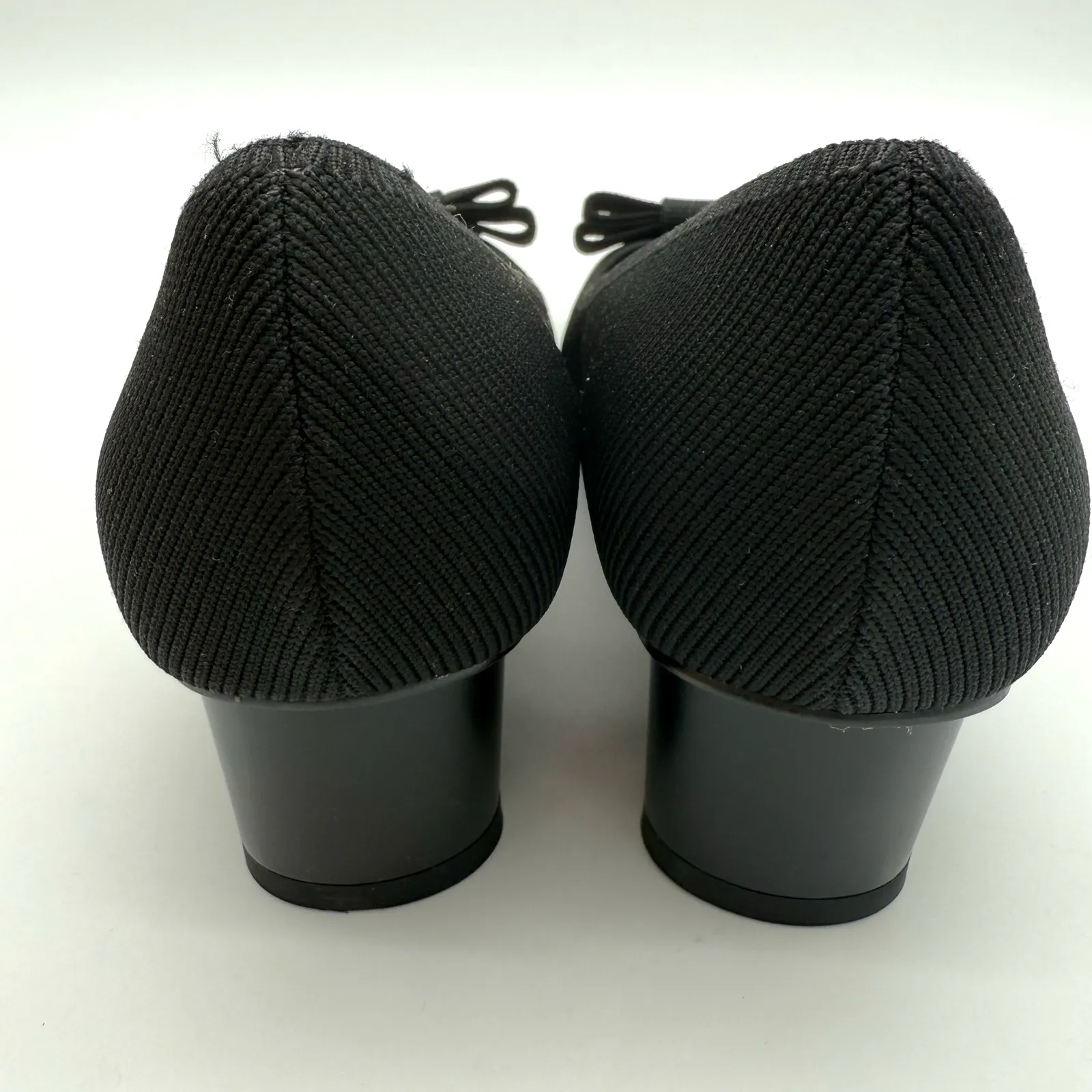 Vivaia Titli Bow OldMoney Knit TimelessComfort Elegant Minimalist Ebony Heel 7.5 Black - Image 3