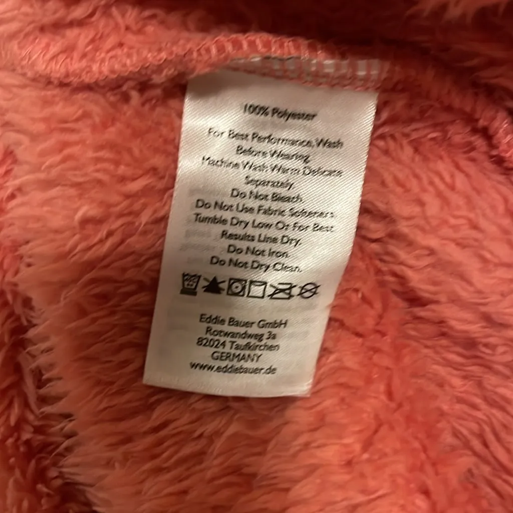 Eddie Bauer women’s salmon color fleece medium - Image 7