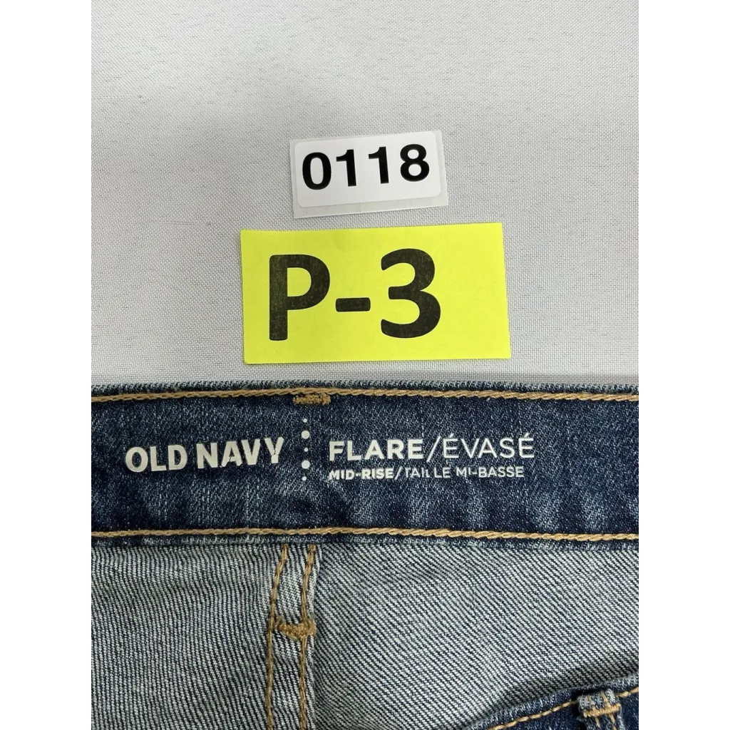 Womans Excellent Condition Old Navy Flare Cropped Blue Jeans 8P 0118/P-3 - Image 3