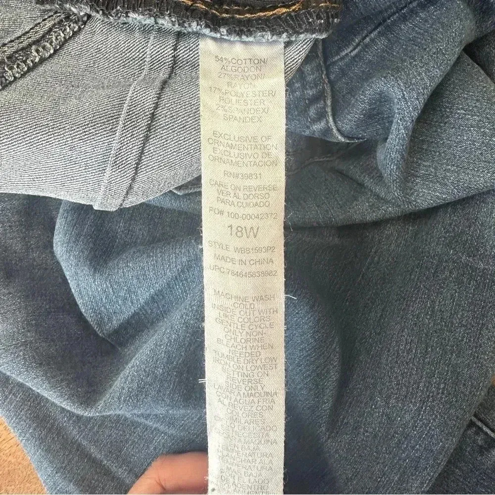 Democracy Ab-Solution Jeans Denims Pants Womens Plus Size 18W Pockets Distressed - Image 14