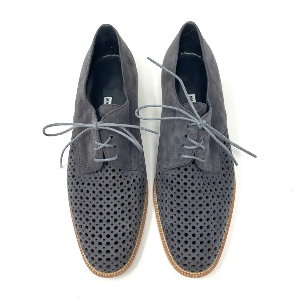 MANOLO BLAHNIK gray suede loafers, made in Italy, size 9.5 / 39.5 - NWT - Image 3