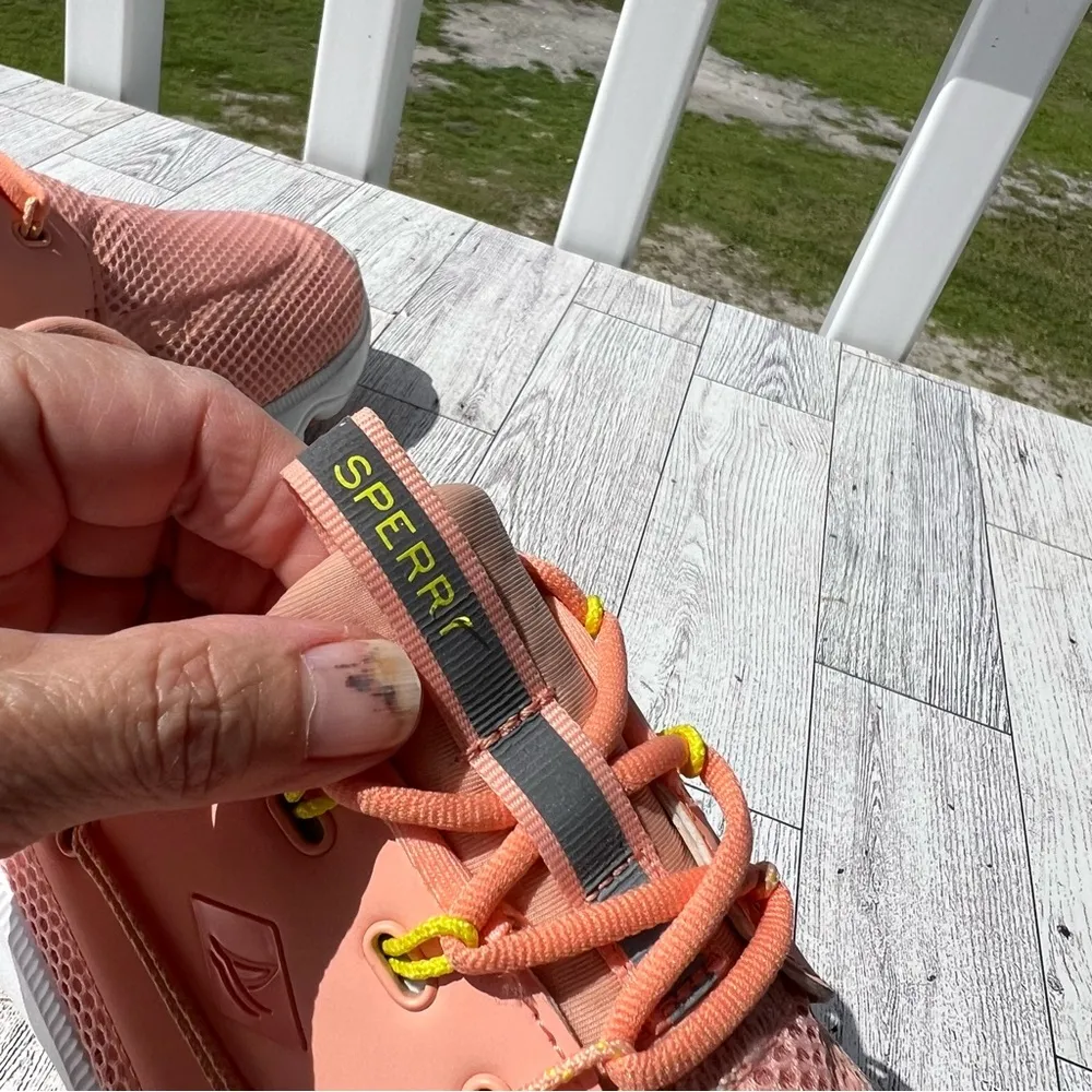 Sperry Women’s 7 SEAS Boat Shoes - Peach Size 10 Athletic Lightweight - Image 5