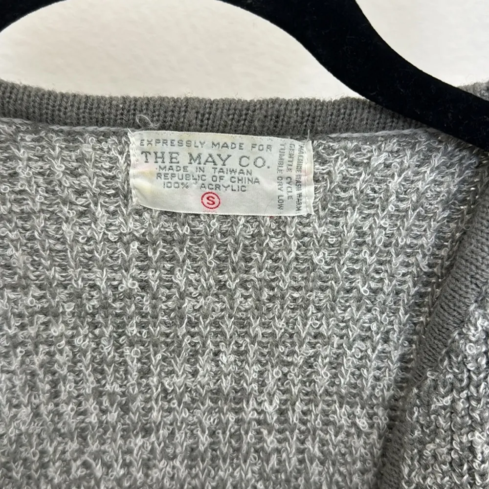 The May Co. Women's Gray Basic Jacket Cardigan Size S - Image 5