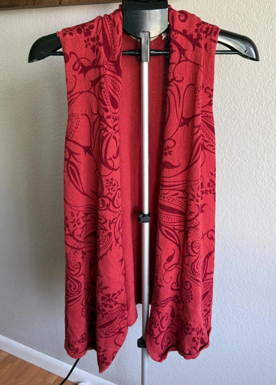 Soft Surroundings Longline Duster Sleeveless Open Front Sleeveless Cardigan M - Image 1