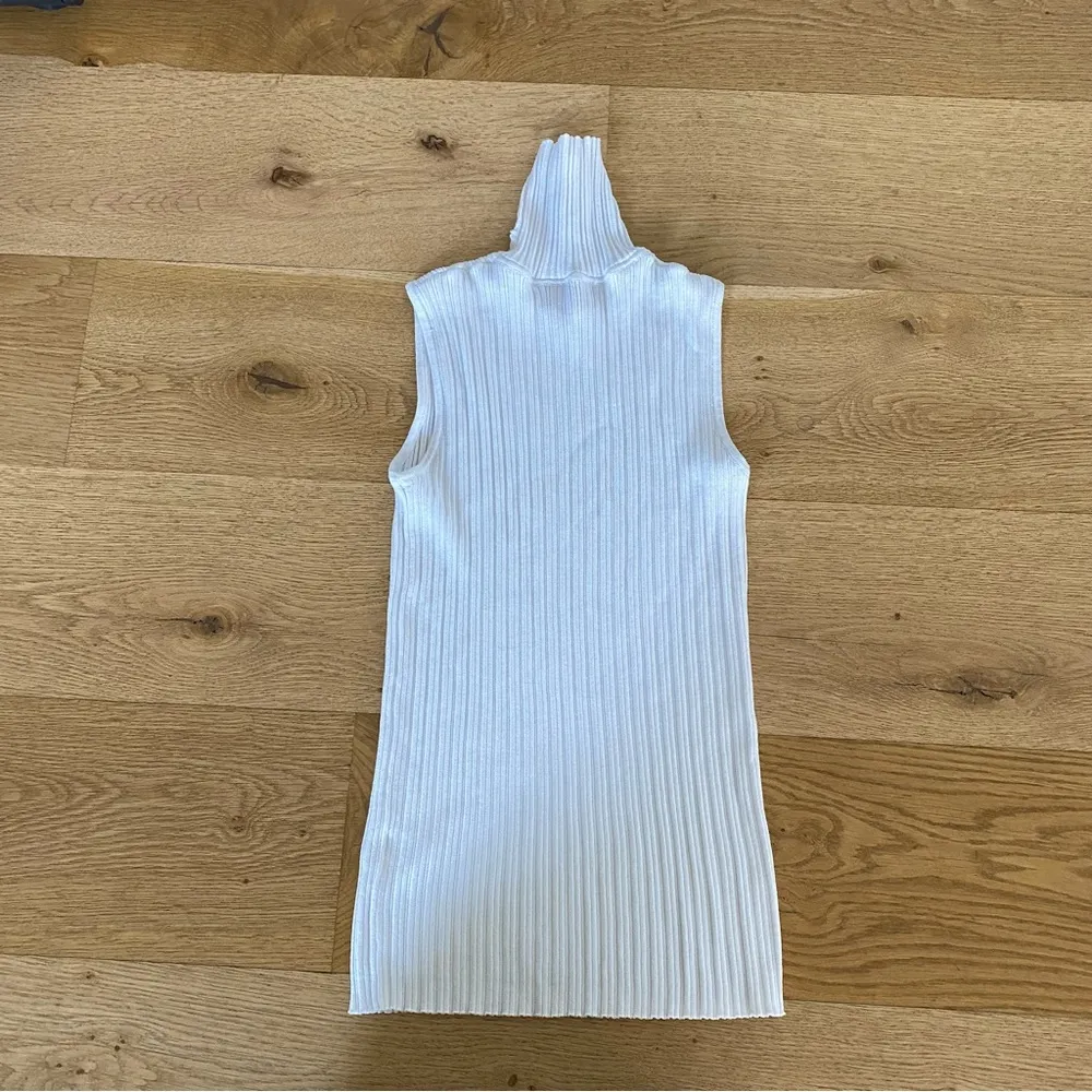 Kerisma Turtleneck Rib Sleeveless Tank in White - Image 2