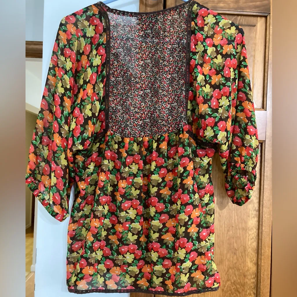 Apostrophe  Floral Multicolor Blouse S Small - Image 2