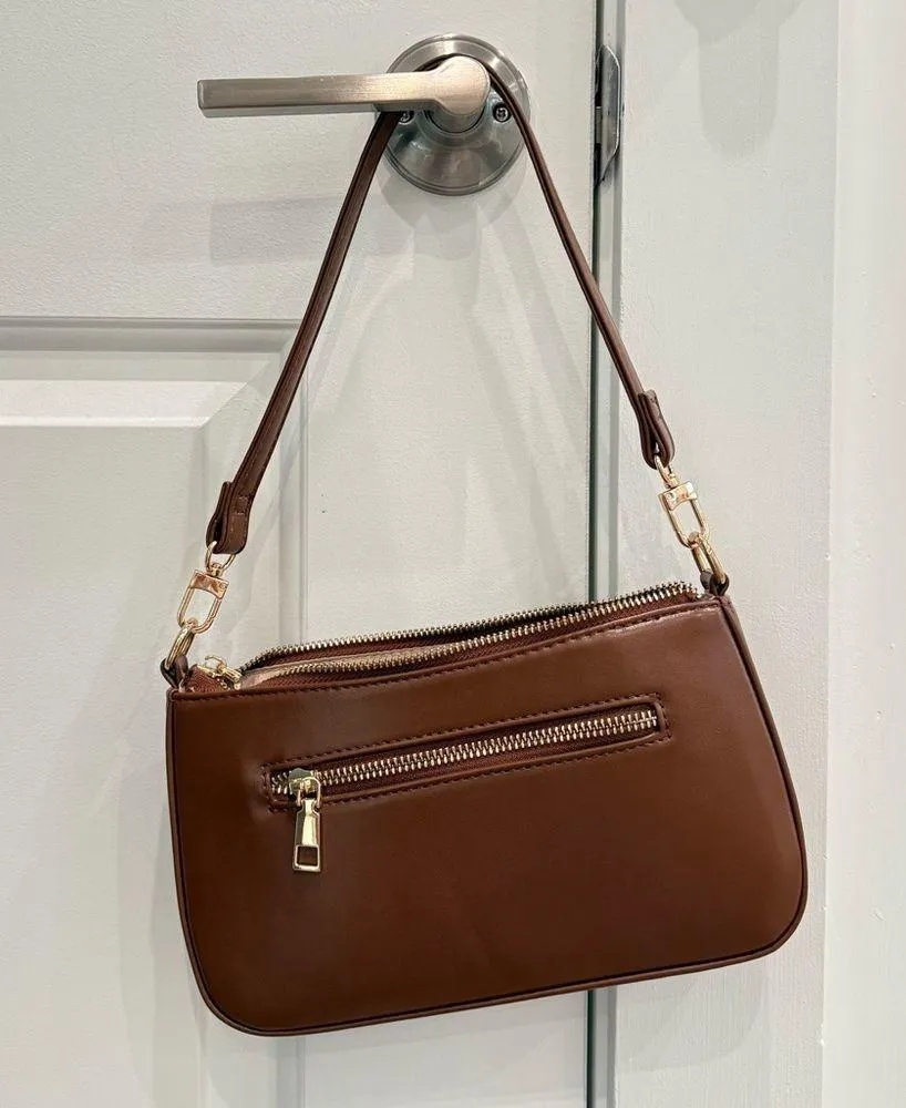 Brown Vegan Leather Purse - Image 2