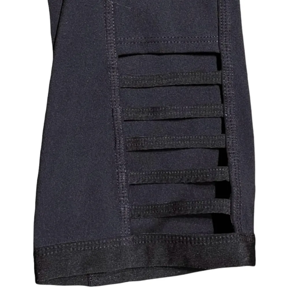 Ideology Cutout Cropped Black Stretch 20” Leggings Tights NWOT Women Size Medium - Image 3