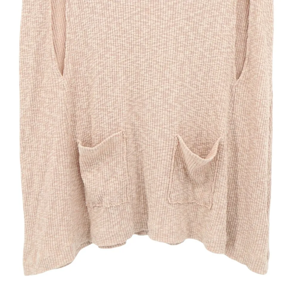 Free People FP Beach Ribbed Sleeveless Turtleneck Sweater Poncho Top Topper L - Image 2