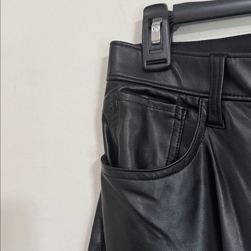 Abercrombie & Fitch Black The Skinny High Rise Faux Leather Jeans size 28 - Image 8