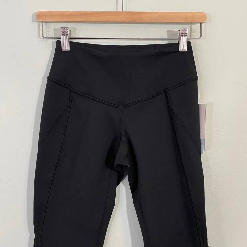 Zella Women's Black & Maroon Gossip Ankle Zipper Legging Size XS NWT - Image 2