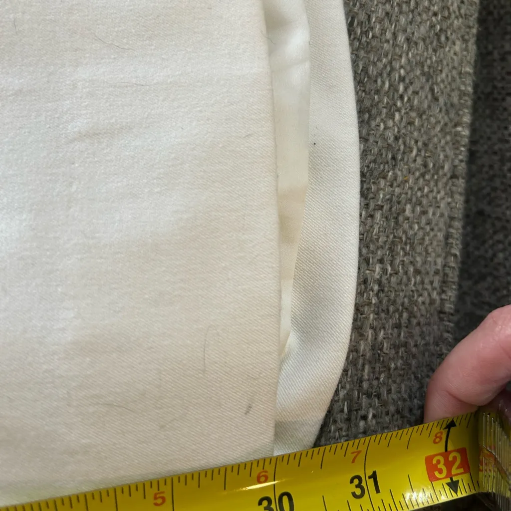 GAP Elegant Winter White Sailor Button Wide Leg Pants | Size 14 - Image 8