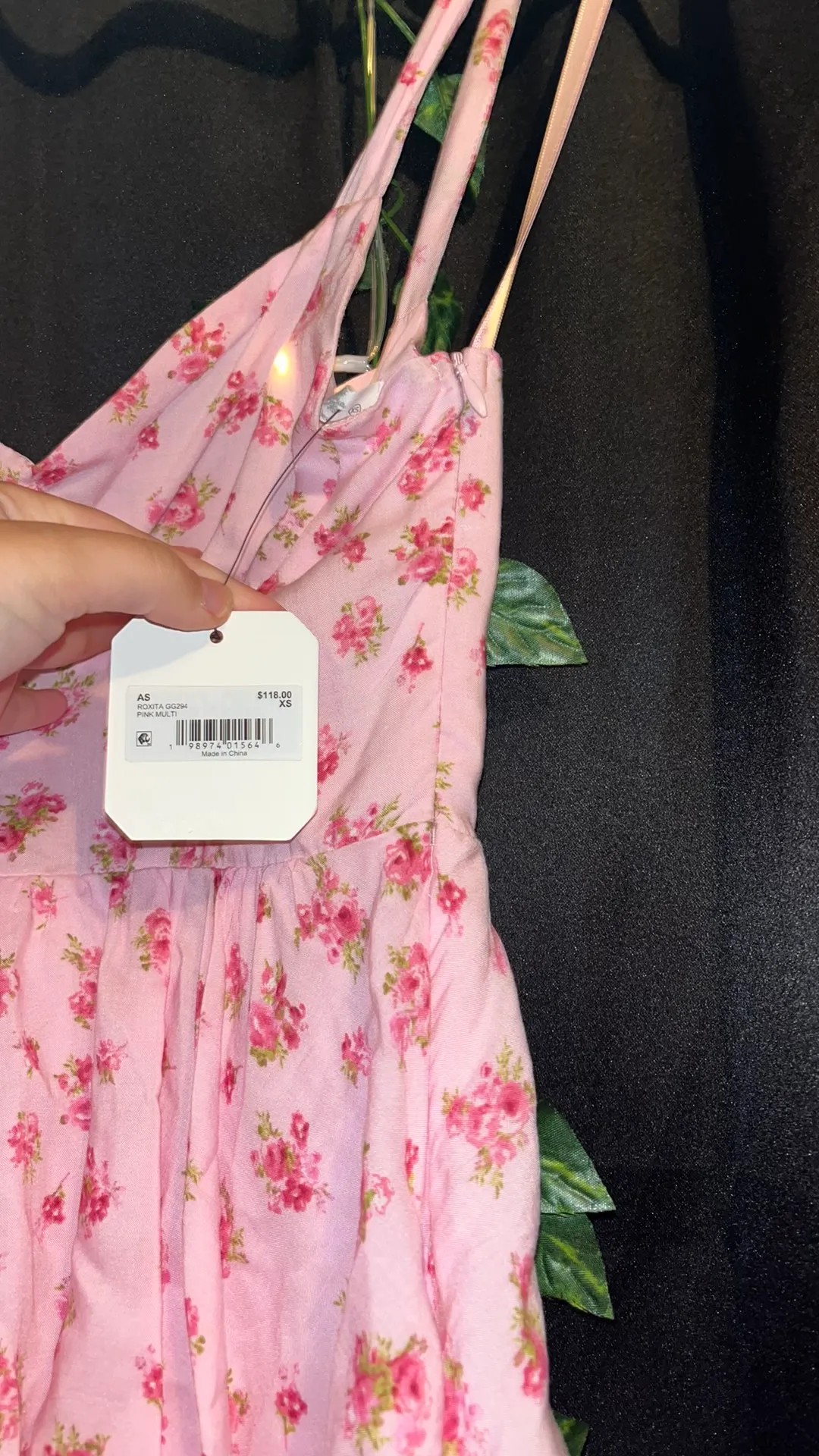 Altar'd State  Long Pink Floral Ruffle Dress - Image 2