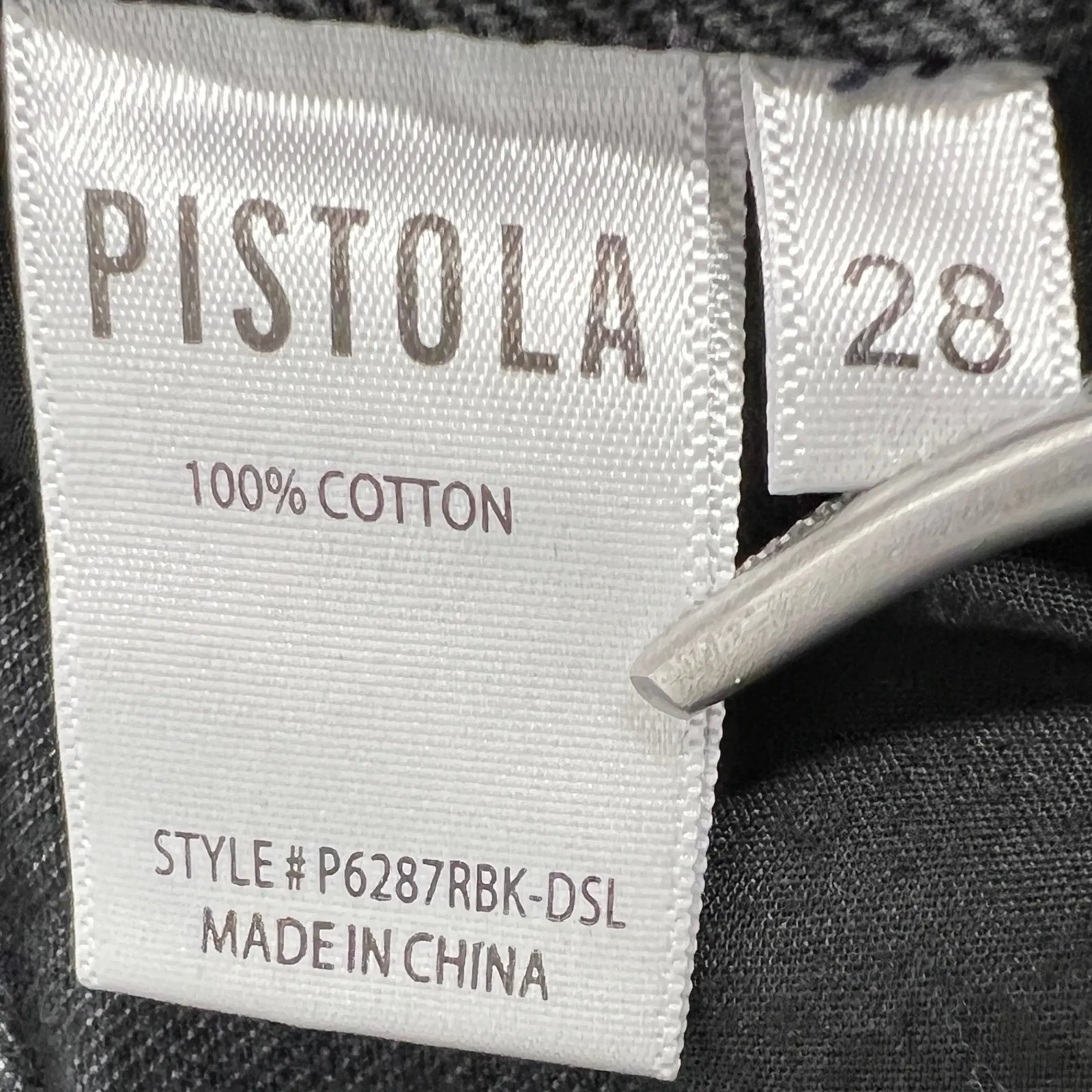 PISTOLA Alexa High Rise Slim Flare Jeans Sz 28 Black Split Hem Goth Grunge Emo - Image 13