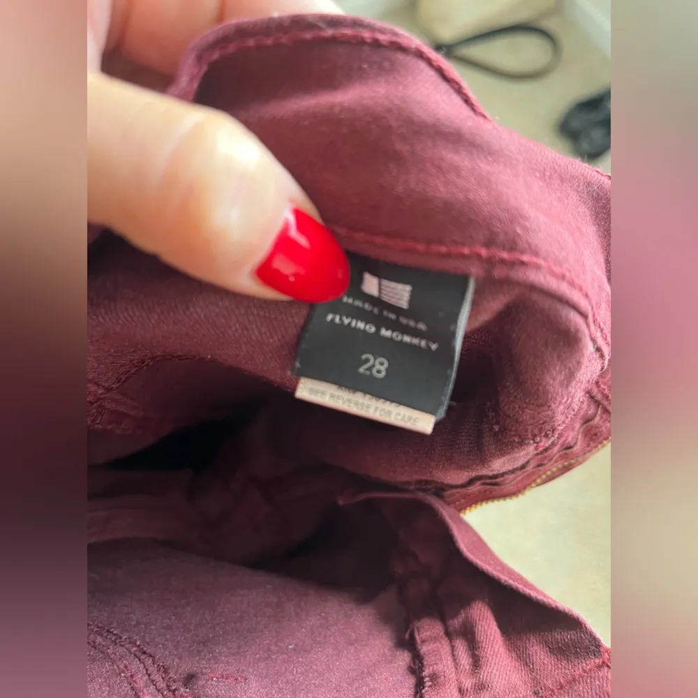 Flying Monkey maroon colored skinny jeans - Image 3