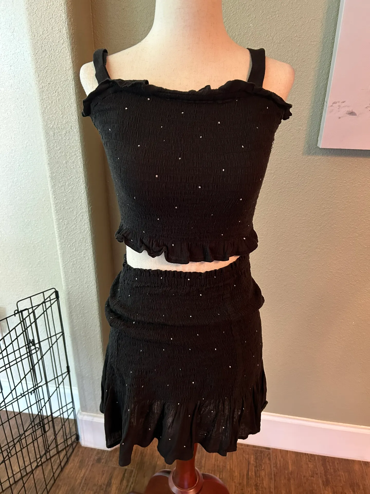 Two Piece Black Dress - Image 3