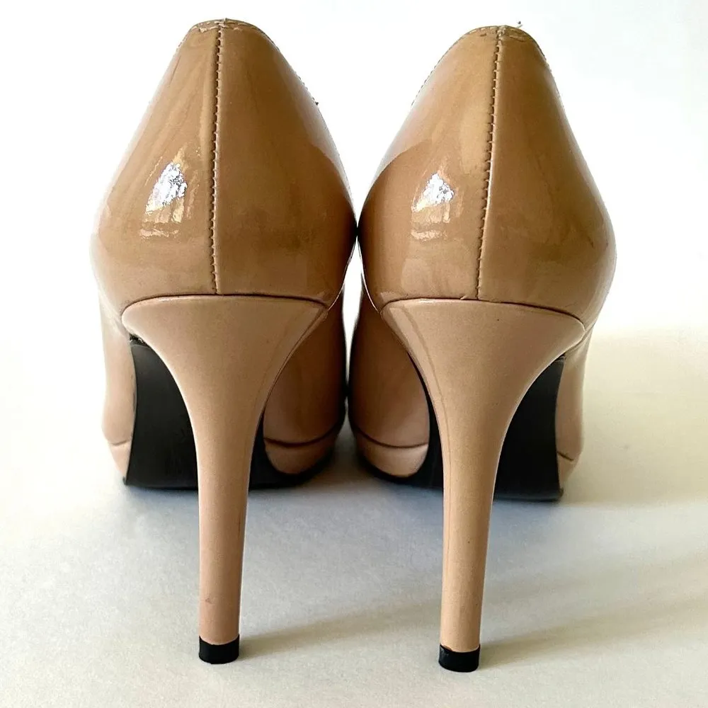 Stuart Weitzman Platswoon Nude Patent Leather Platform Stiletto Size 7 *NWOB* - Image 5